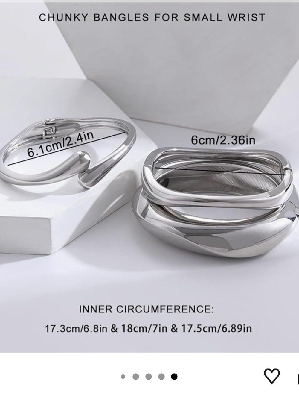 Amazon Silver Cuff Bracelet Stack - Picture 4 of 12